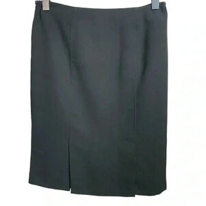 Kasper Black Skirt, Fully Lined,  Side Zipper, Wrinkle Free Fabric Size 6